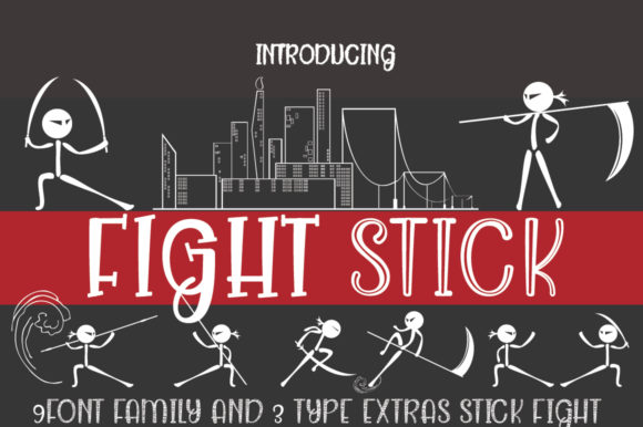 Fight Stick Family: A Bold Display Font for Web Heroes