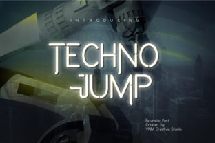 Techno Jump: A Futuristic Display Font for Sci-Fi Design